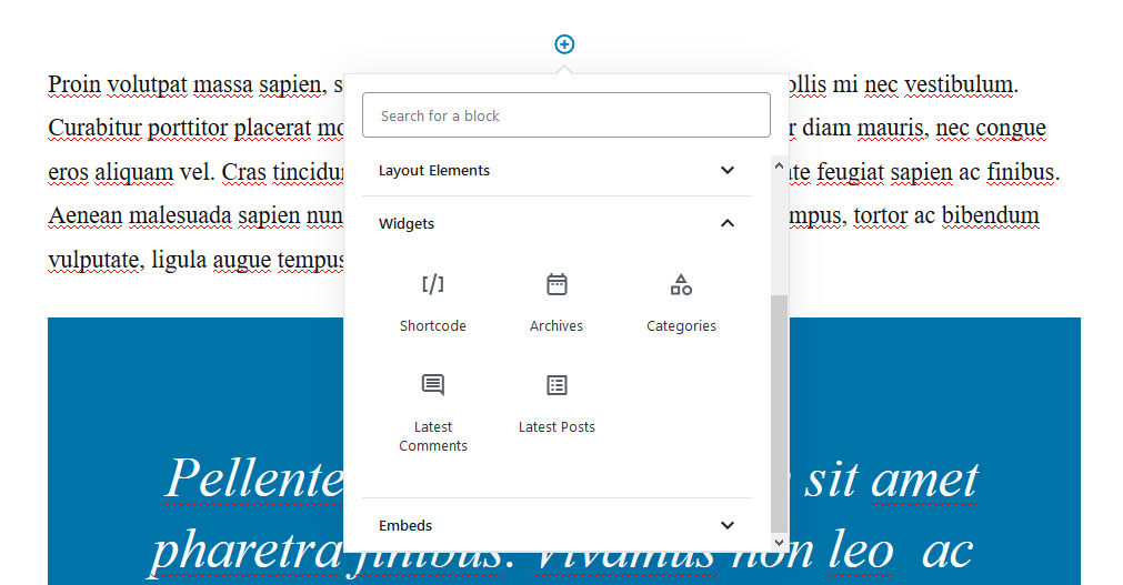 add-widgets-inside-gutenberg-posts-and-pages add widgets inside gutenberg posts and pages