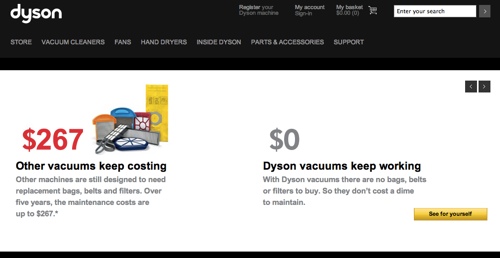 Dyson Dyson's website