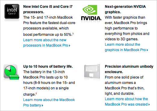 Apple Apple's website copy