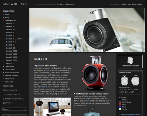 Bang And Olufsen Screenshot
