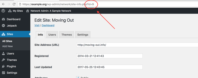 wordpress-multisite-site-id Finding the Site ID in a Multisite Network