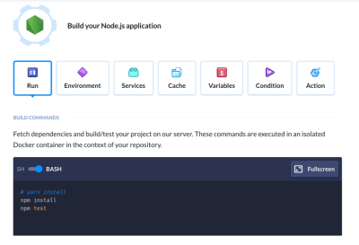 3-automating-website-deployments-through-buddy Tutorial step 3: Adding a Node.js action