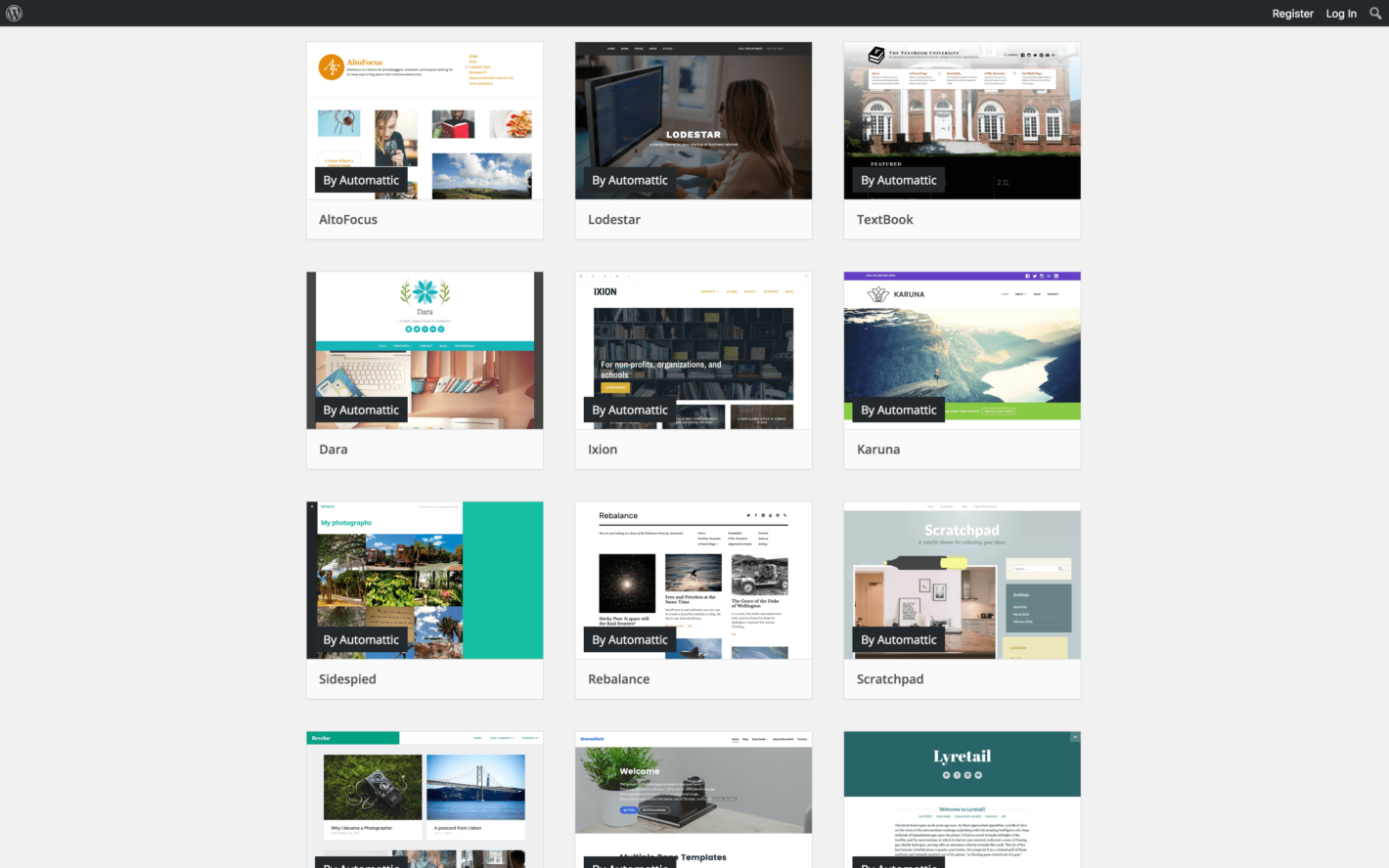 automattic Automattic's theme options.