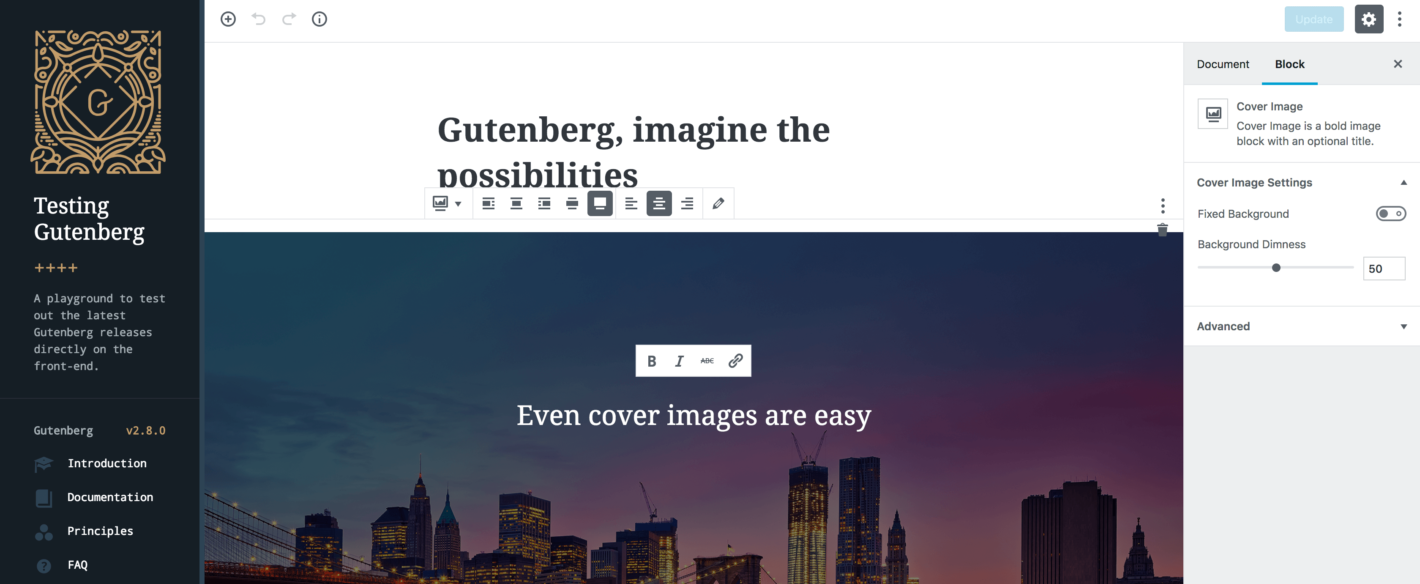 block-demo The official Gutenberg demo.
