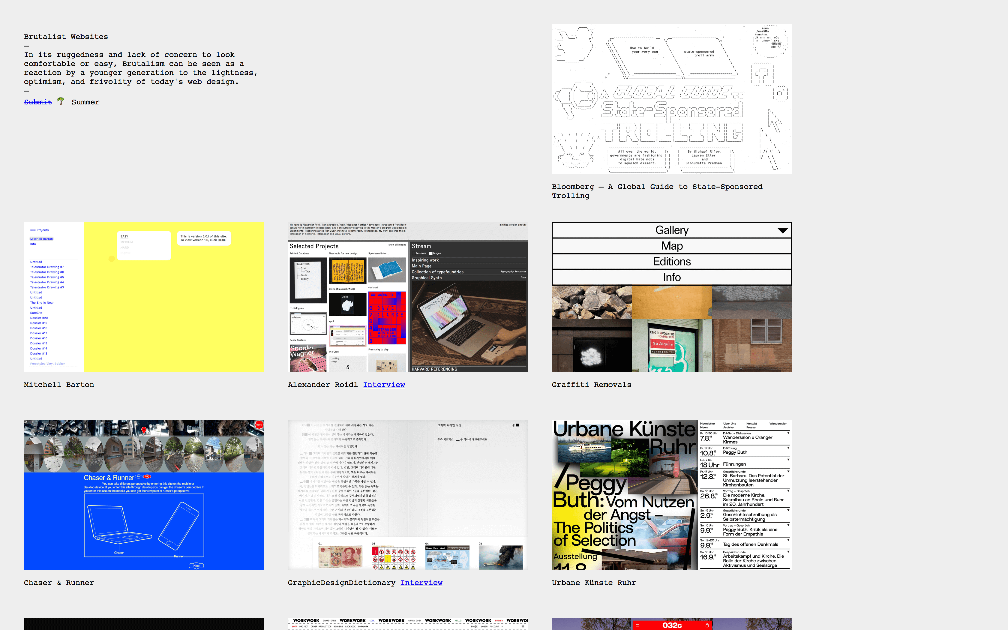 brutalist-websites The Brutalist Websites home page.