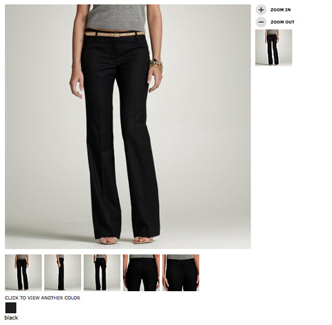 jcrewzoom ecommerce screenshot