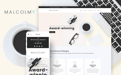 malcolmy-lite Malcolmy Lite: Free Designer Personal Portfolio WordPress Theme