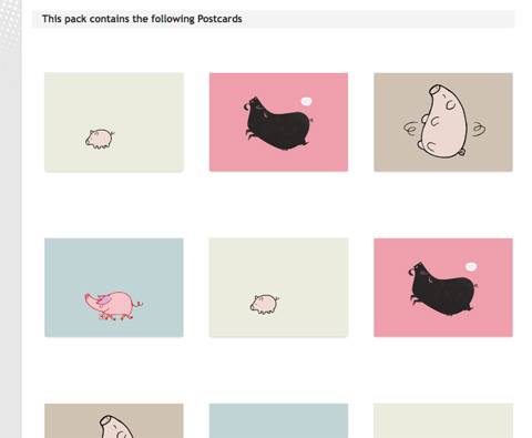 moopostcards ecommerce screenshot