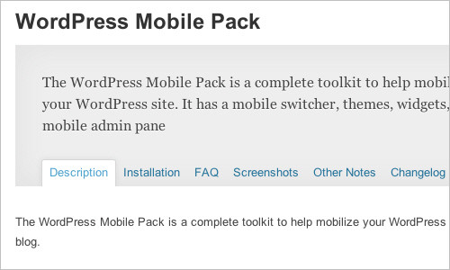 wordpress-103 WordPress Mobile Pack