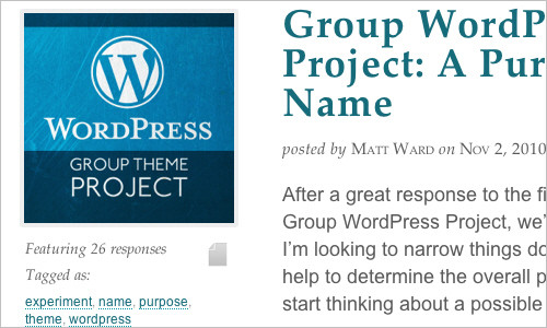 wordpress-117 Group WordPress Project: A Purpose & A Name
