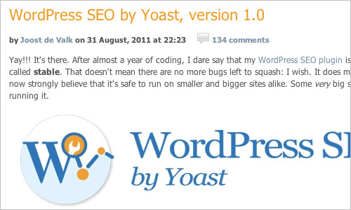 wordpress-153 WordPress SEO by Yoast, version 1.0 — Yoast