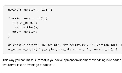 wordpress-166 Force Reload of Scripts and Stylesheets in your Plugin or Theme — tutorial plugin theme — WP Engineer