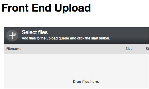 wordpress-185 Announcing Front End Upload, a New WordPress Plugin — Monday By Noon