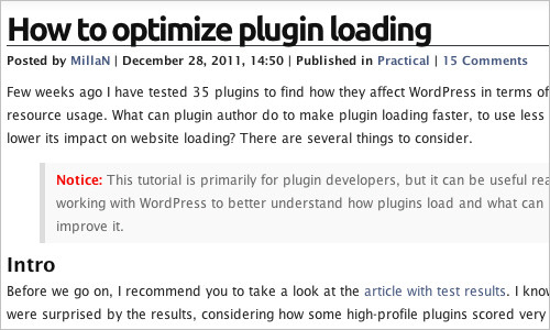 wordpress-187 How to optimize plugin loading — Practical
