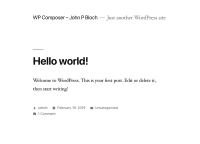 wpcomposer-johnpblock-site WordPress site