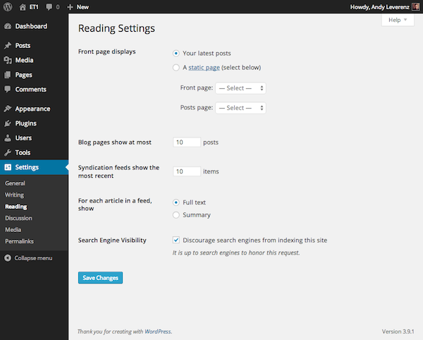 et-settings-reading et-settings-reading