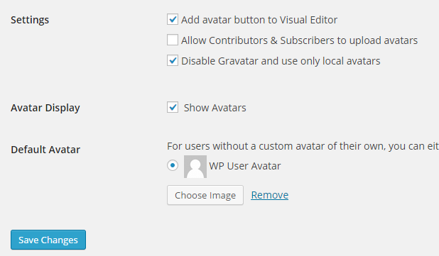 wp-user-avatar-settings