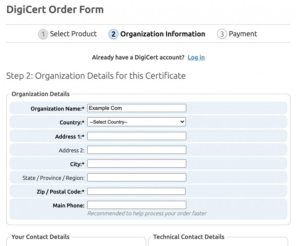 pressjitsu-wordpress-ssl-digicert-2-1024x853-1 pressjitsu WordPress SSL: Organization details of the company you're buying the SSL certificate for.
