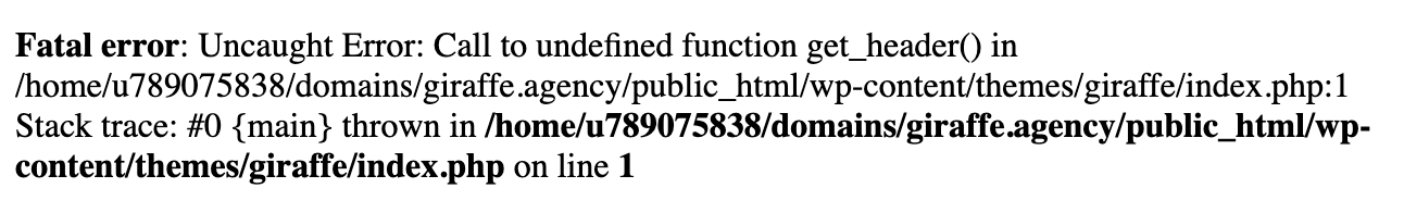 get_header-undefined попытка обратиться к файлу темы index.php напрямую